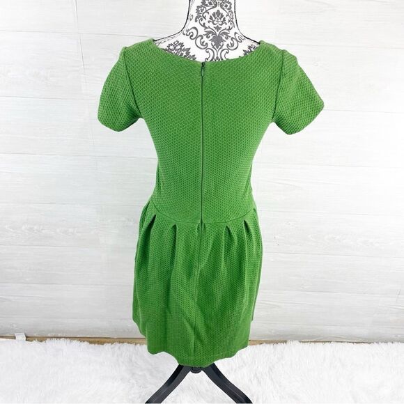 Ganni Solid Day Fit & Flare Textured Dress - Picture 6 of 10
